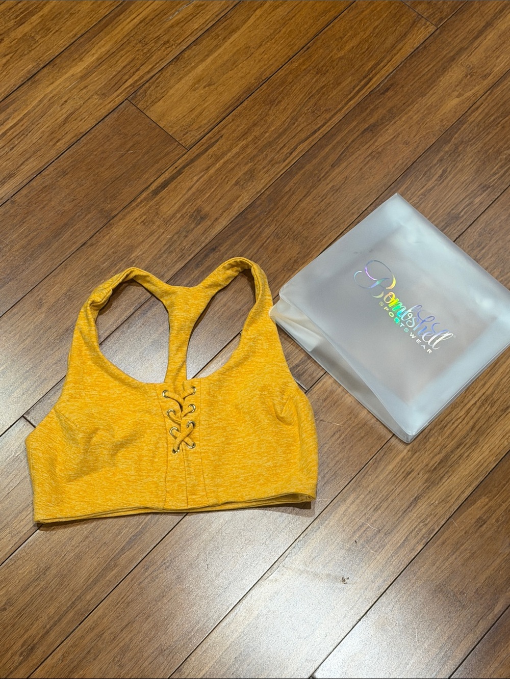 Bombshell Sportswear Lace yellow bra S